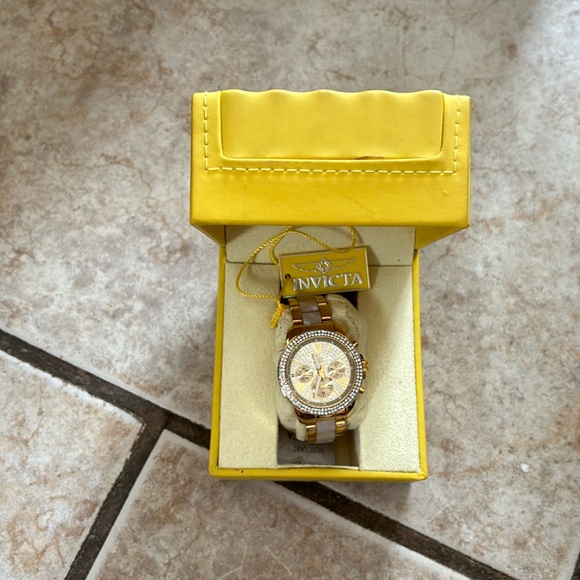 Invicta Angel Multi-Function Gold Crystal Dial Watch 20511 - Picture 3 of 12